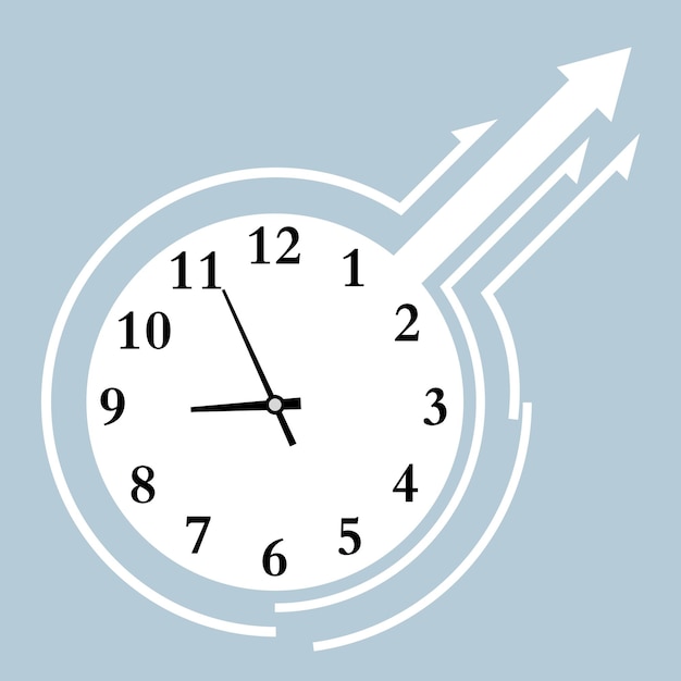 Vector drawn digital clock, time is approaching nine o'clock.