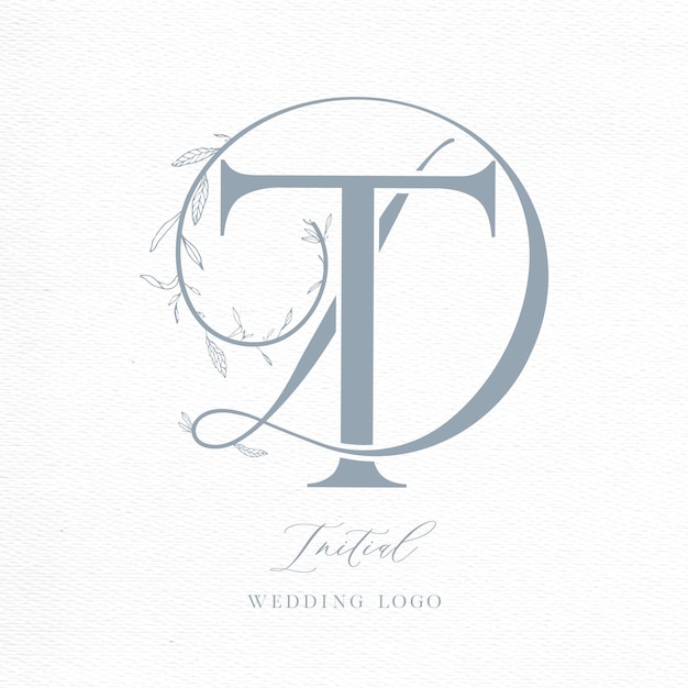 Vector vector dt initial wedding logo monogram