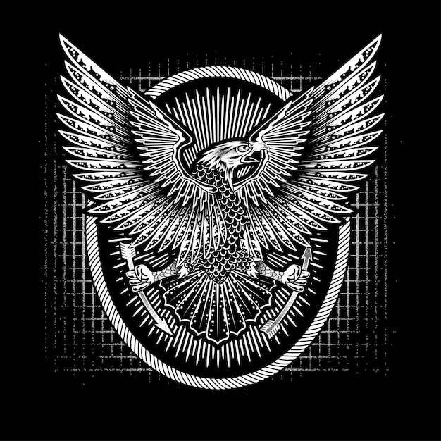 Vector eagle badge logo