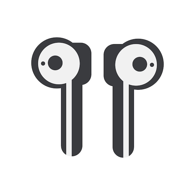 Vector vector earphone illustration design modern style clean lines minimalistic look