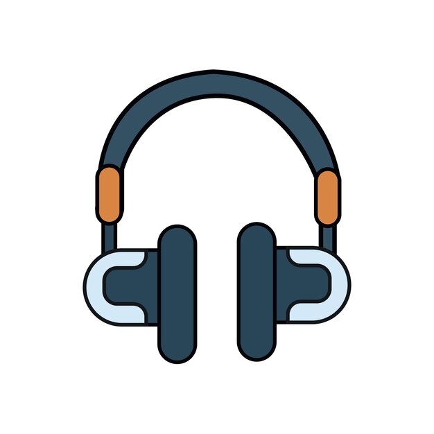 Vector vector earphone illustration design modern style clean lines minimalistic look