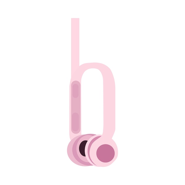 Vector vector earphone illustration design modern style clean lines minimalistic look