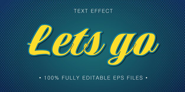 vector editable text effect template