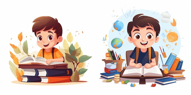 vector education illustration student study school book design concept icon learn backgro