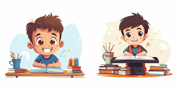 vector education illustration student study school book design concept icon learn backgro