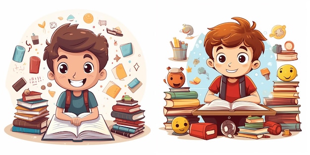 vector education illustration student study school book design concept icon learn backgro