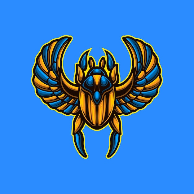 Vector of Egyptian Scarab Symbol Logo