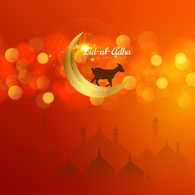 Vector vector eid al adha mubarak islamic festival social media post template