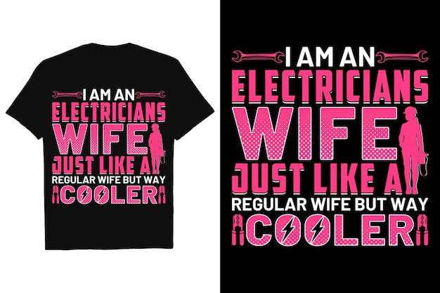 Vector electrician t shirt design electricians graphic tshirt design electrician quotes vector