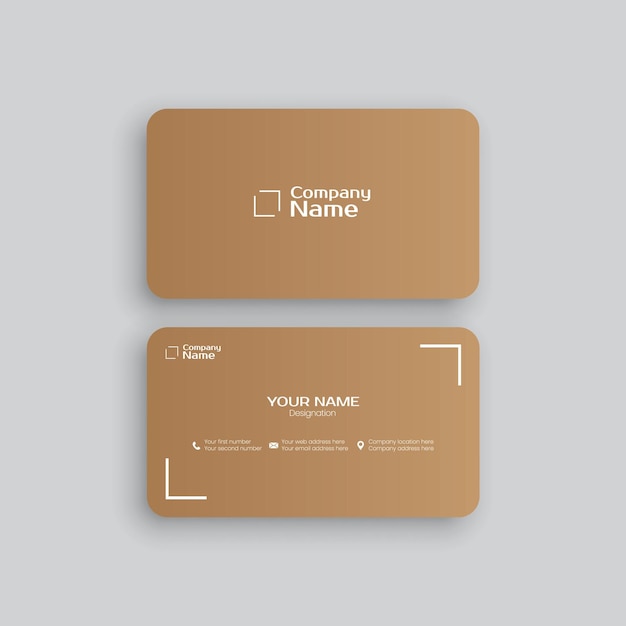 Vector elegant minimal business card template