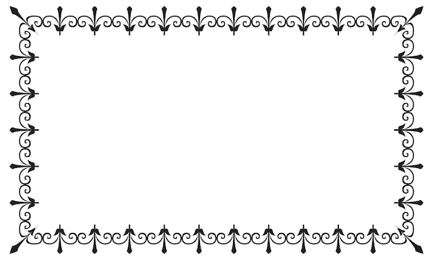 Vector elegant ornamental frame on white background