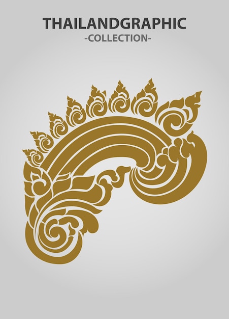 Vector element ethnic decorative ornament ethnic thai illustration