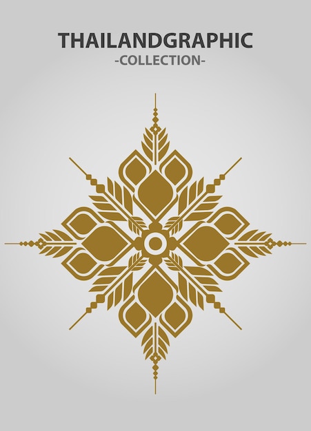 Vector element ethnic decorative ornament ethnic thai illustration