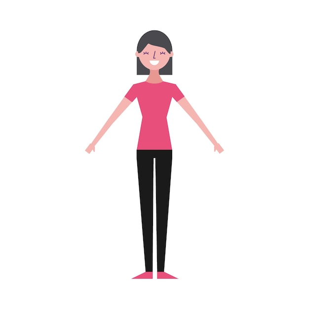 vector element set of women with poses standing