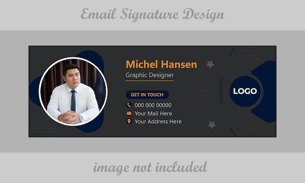 Vector email signature design Formal vector email signature template