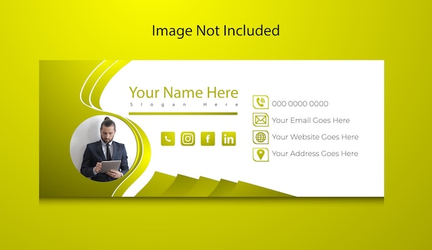 Vector email signature design