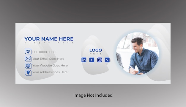 Vector email signature design