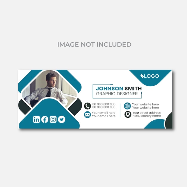 Vector email signature or email footer design and Facebook cover template