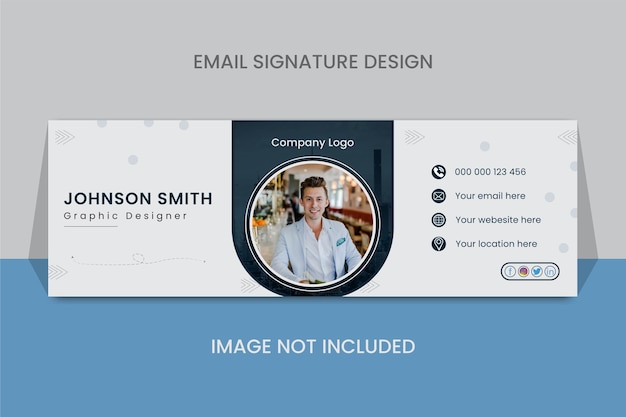 vector email signature plan and expert facebook standard layout