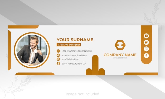 Vector email signature template design