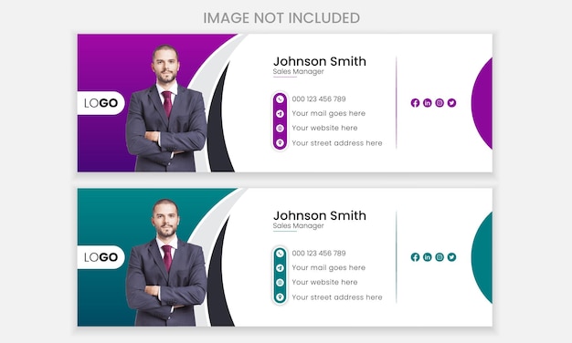 Vector email signature template