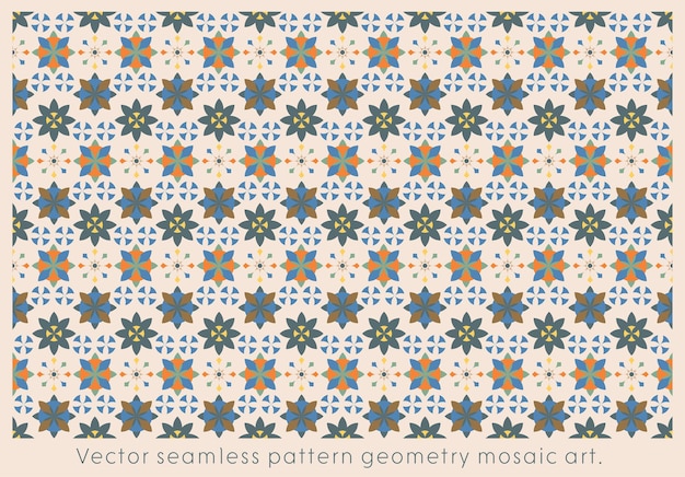 Vector eps Seamless pattern geometry mosaic art