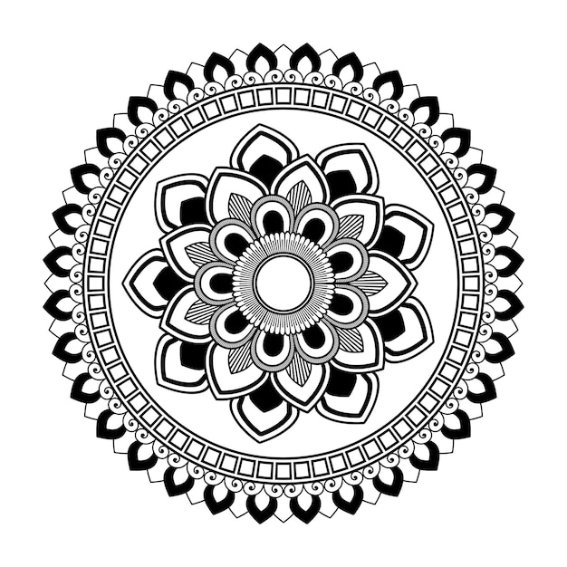 Vector ethnic floral mandala background