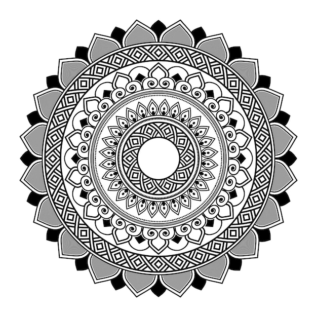 Vector ethnic floral mandala background