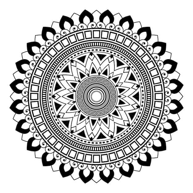 Vector ethnic floral mandala background