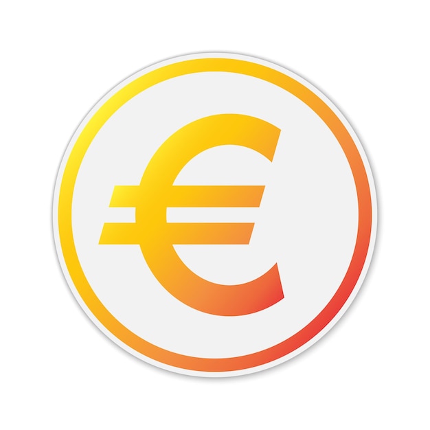 Vector Euro currency symbol isolated