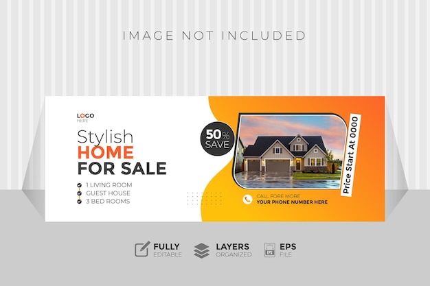 vector exclusive real estate house property facebook cover banner template