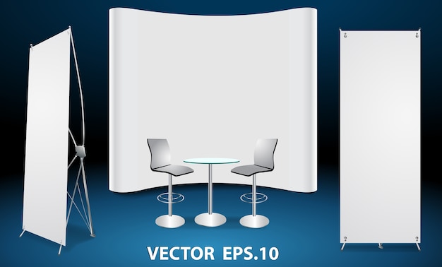 Vector exhibition stands design