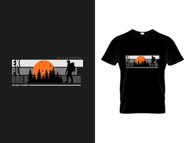 Vector vector explore tshirt design