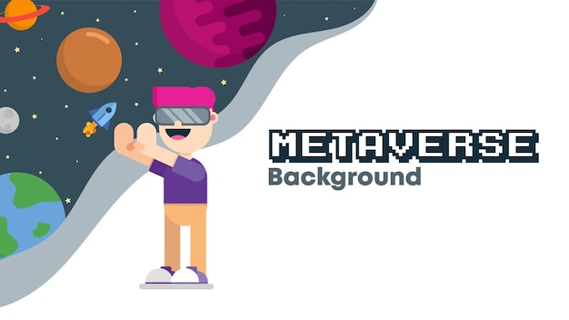 Vector of Exploring Metaverse Background Perfect for metaverse design metaverse template etc