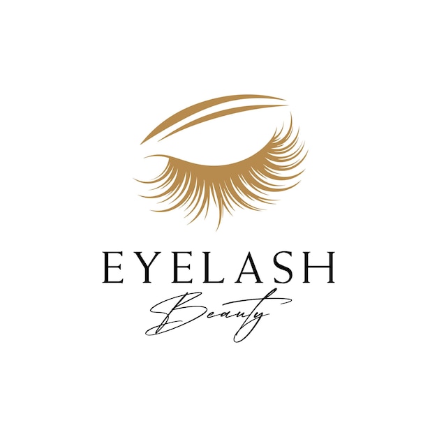 Vector eyelash extension logo design template