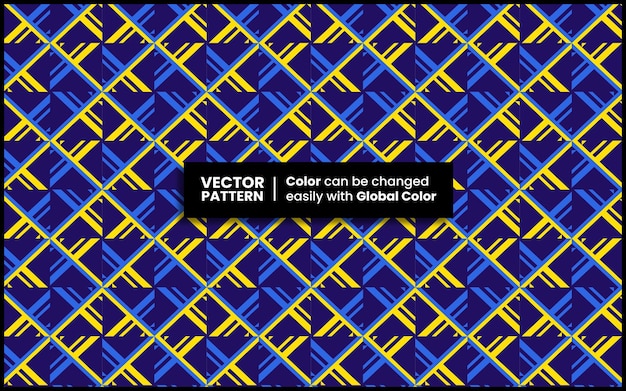 Vector fan shape pattern with blue and yellow color modern stylish