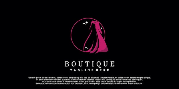 Vector fashion boutique and store logo label emblem Premium Vector