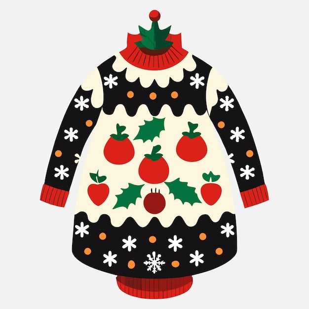 Vector vector fashion illustration cozy christmas sweater reindeer design for seamless fabric or paper pr