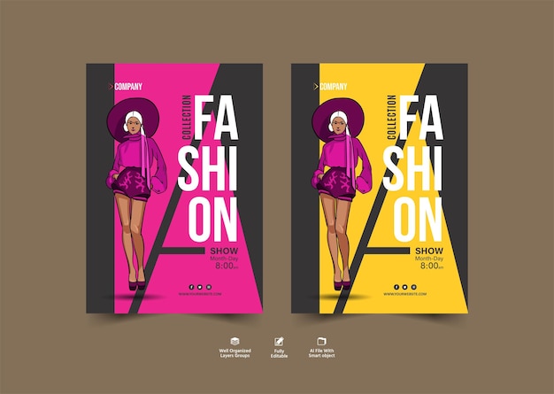 Vector vector fashion poster template