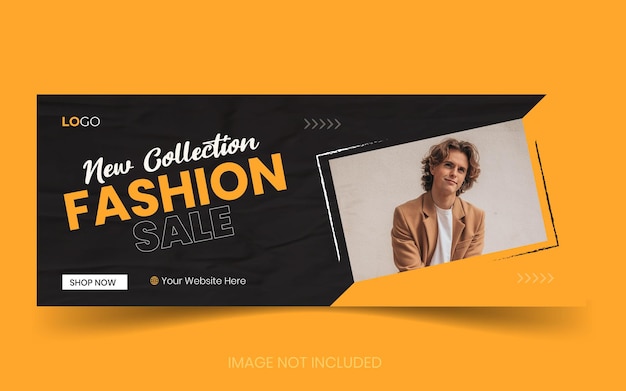 Vector vector fashion sale social media facebook cover design template