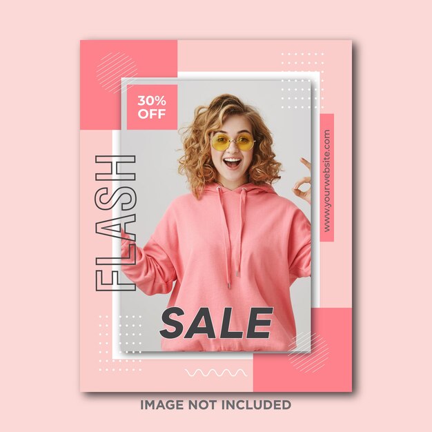 Vector vector fashion sale women flayer template