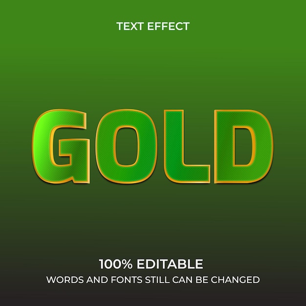 Vector favorite text style editable effect gold text template