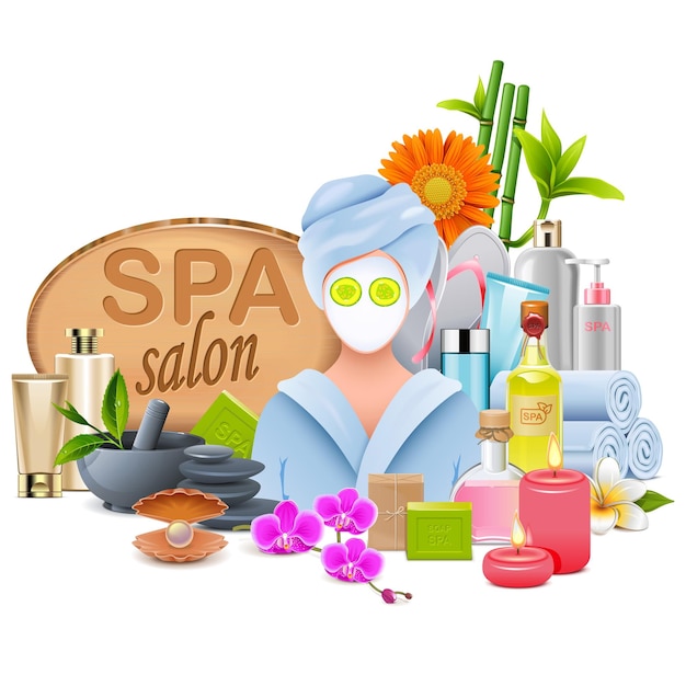 Vector Female SPA Salon