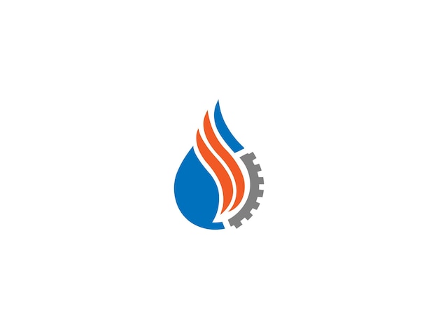 vector fire and oil gas logo