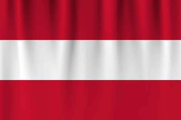 Vector flag of Austria Austria waving flag background