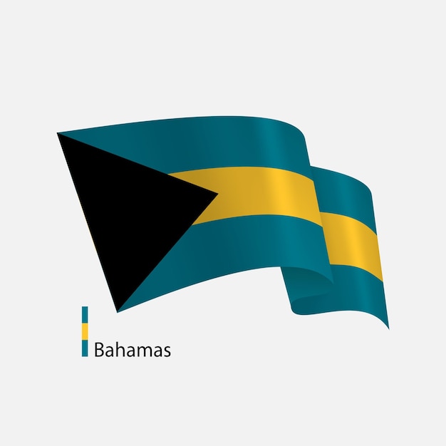 Vector flag of Bahamas