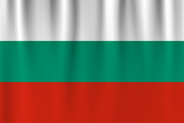 Vector flag of Bulgaria Bulgaria waving flag background