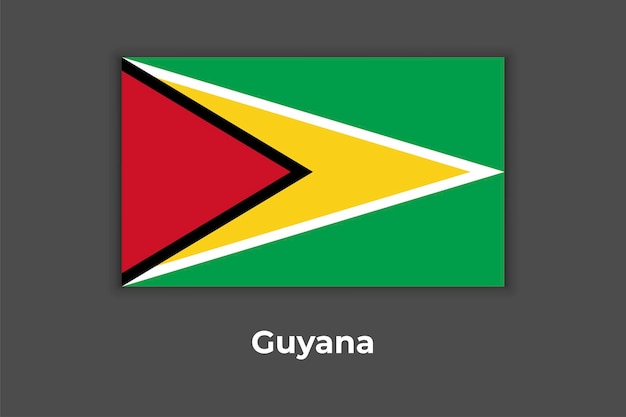 Vector Flag of Guyana, National flag of Guyana