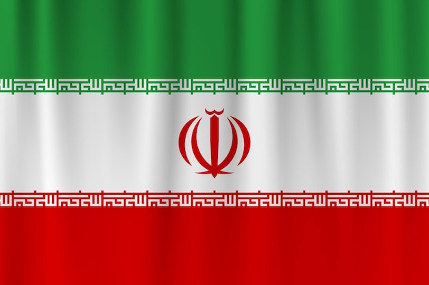 Vector flag of Iran Iran waving flag background