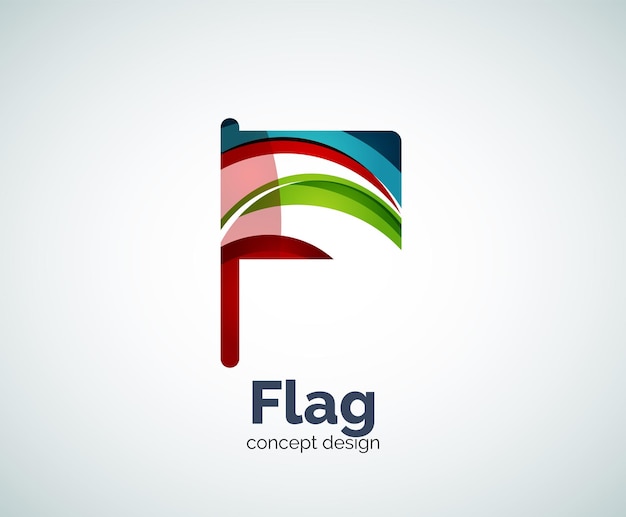 Vector flag logo template